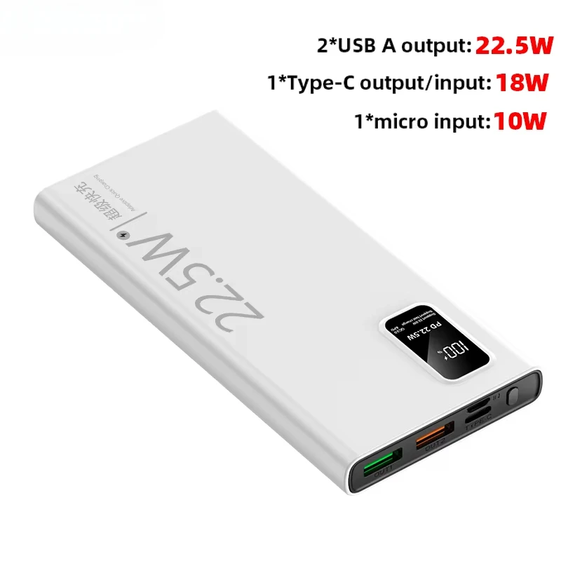 20000mAh Portable Power Bank 22.5W USB C Fast Charging External Spare Battery 10000mAh Powerbank for IPhone 16 15 Samsung Xiaomi 3