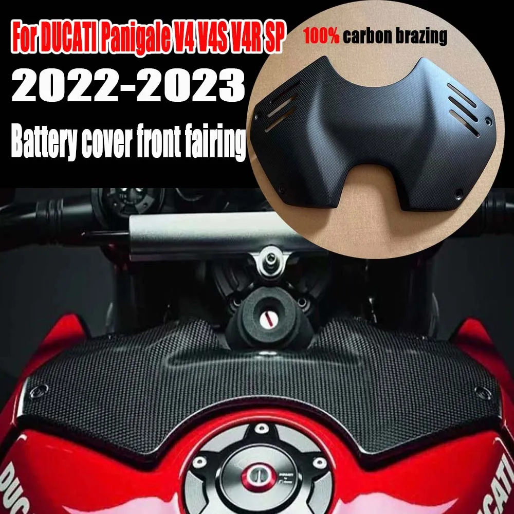 

For DUCATI Panigale V4 V4S V4R SP 2022- Motorcycle 100%Carbon Fiber Battery Cover Front Fairing Fuel Tank Airbox Cover