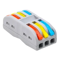 PCT Mini Fast Wiring Cable Connectors 3 in 3 Out 2-Position Push-in Universal Compact Splitter Electrical Home Terminal Block 2