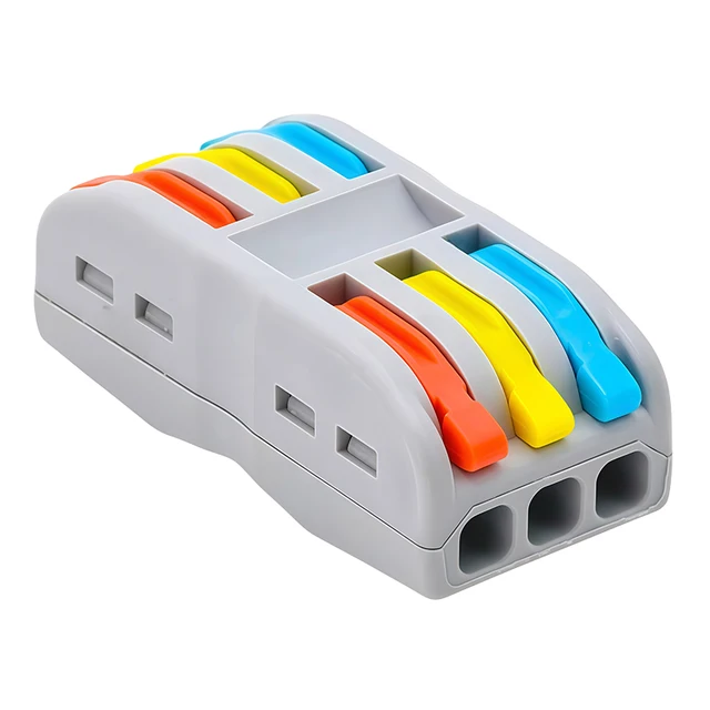 PCT Mini Fast Wiring Cable Connectors 3 in 3 Out 2-Position Push-in Universal Compact Splitter Electrical Home Terminal Block 2