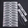 pochoir sourcil fixe 12 styles, modèle de toilettage, autocollants réutilisables