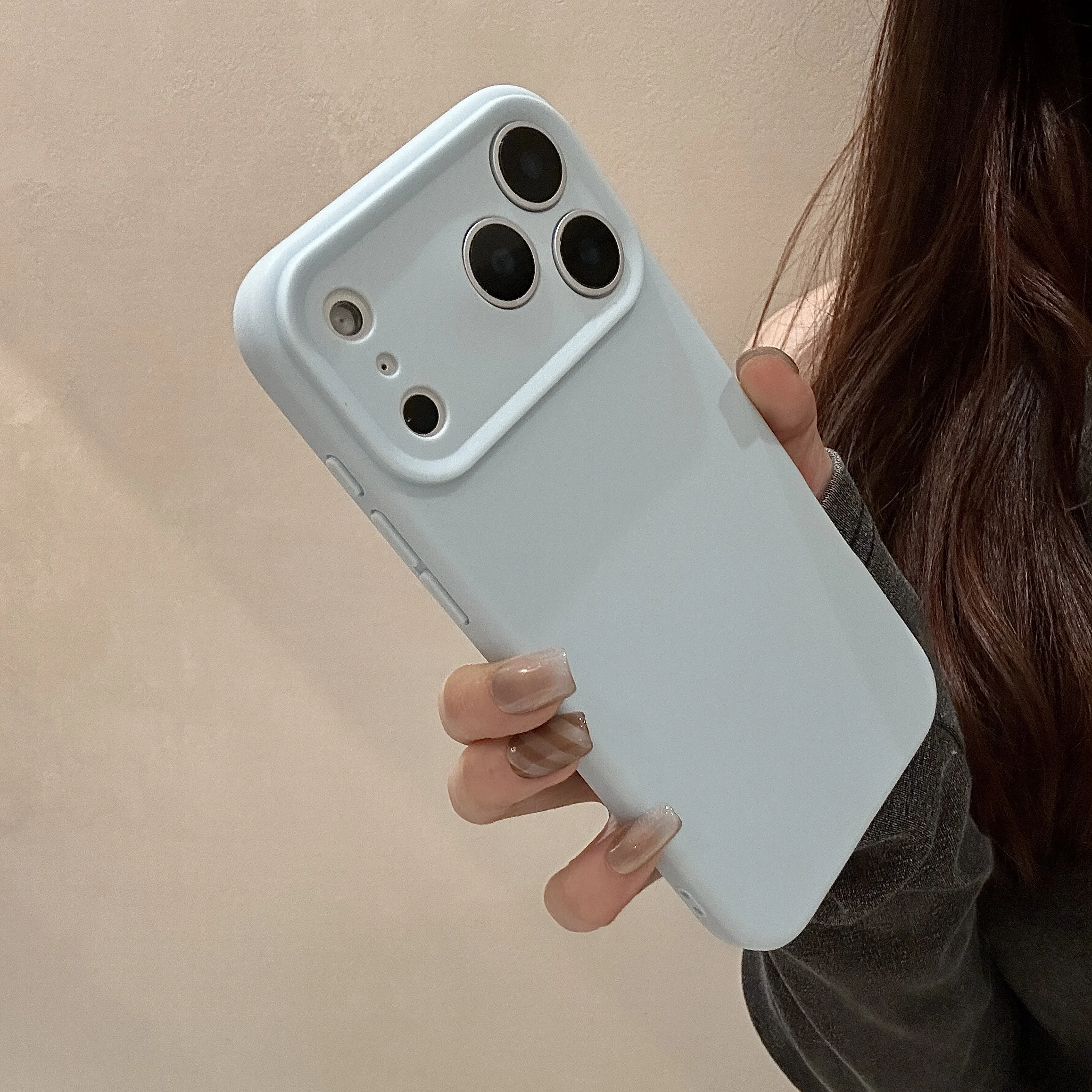 Matte Silicone Shockproof Phone Cover with Camera Protection