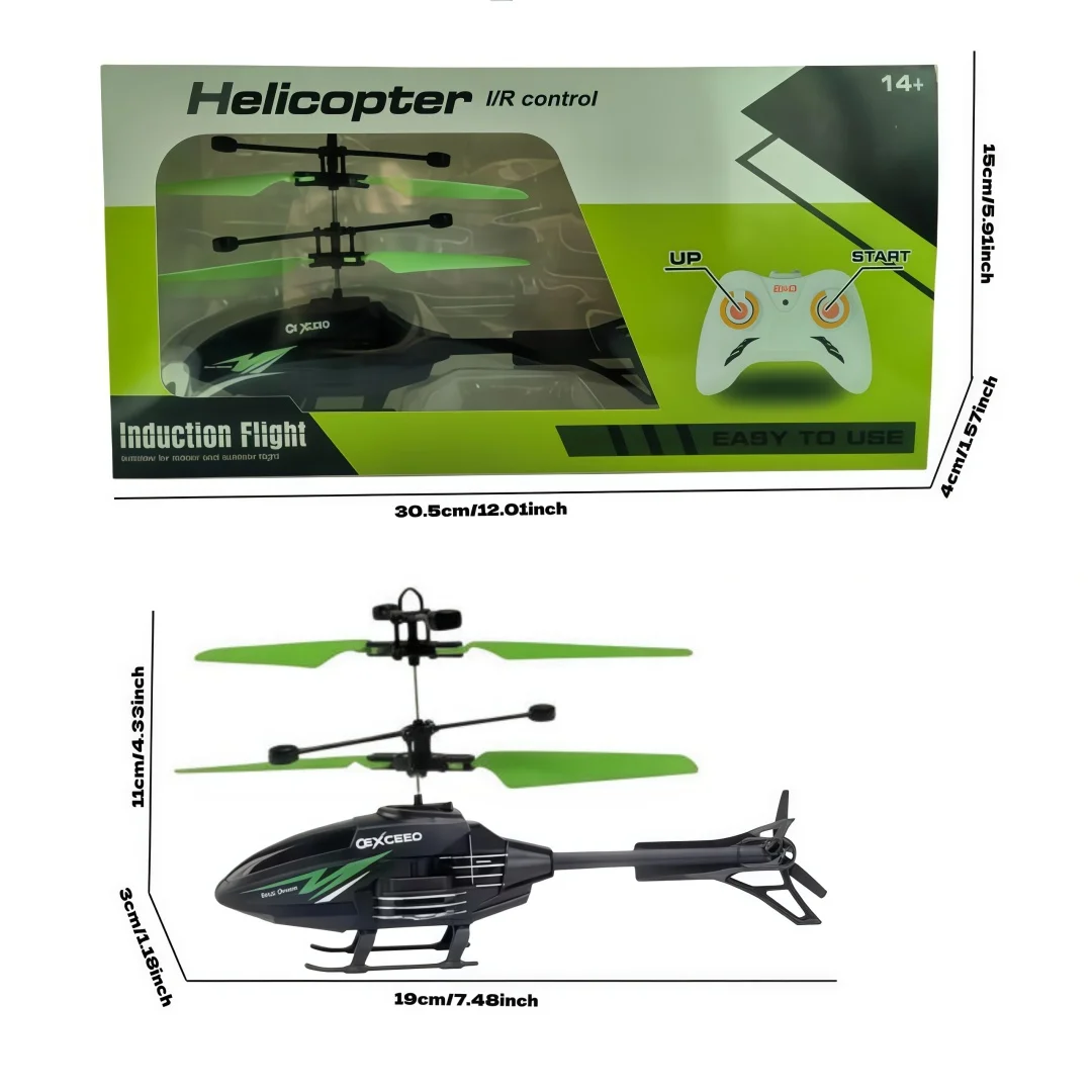 RC Rechargeable Induction Helicopter Simulator, Improves Hands-On & Reaction Abilities, Perfect Gift - 6