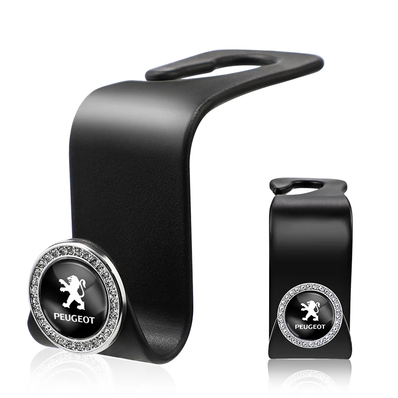 2Pcs Car Interior Portable Seat Back Hooks For Peugeot 207 308 208 407 107 3008 406 408 807 607 508 5008 108 205 106 4008 301