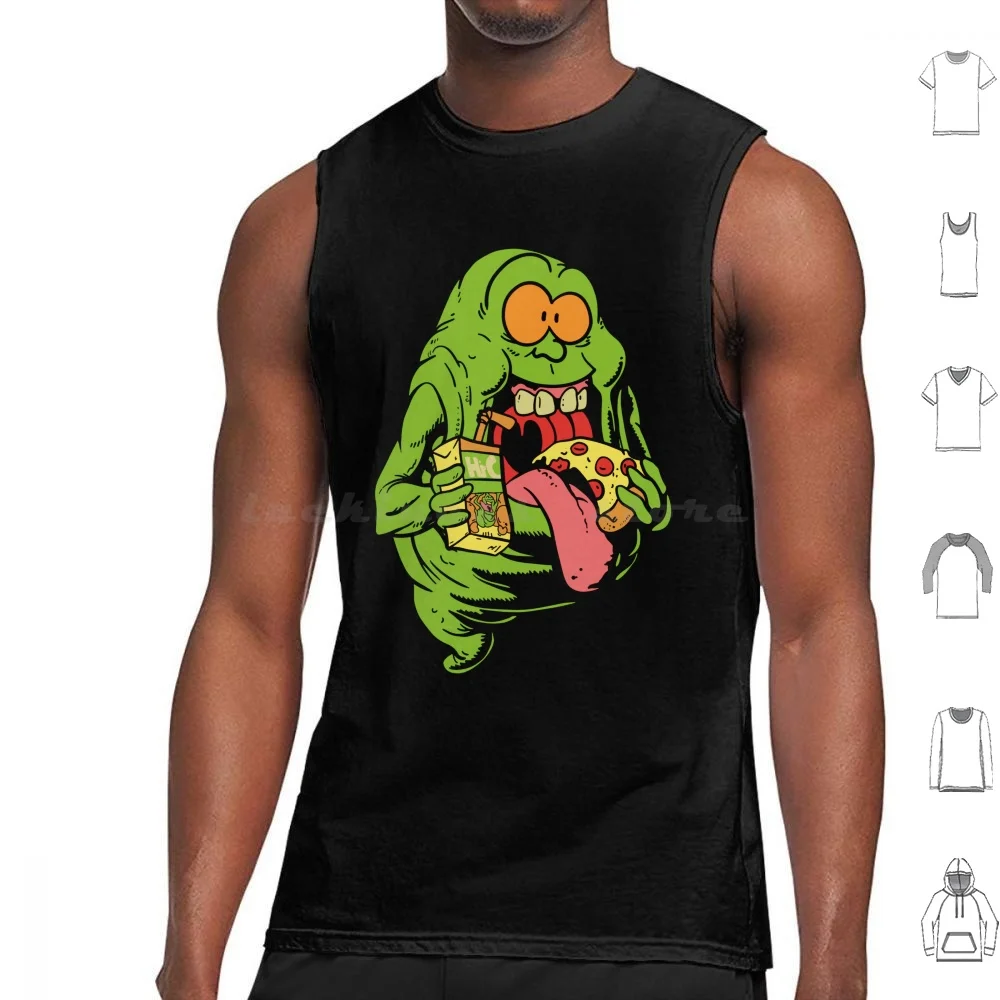 Copia Di Ghostbusters Canotte Gilet Senza Maniche Ghostbusters Ghost Slimer Ecto 1 Funny Vintage Film Film Comedy Venkman Buster