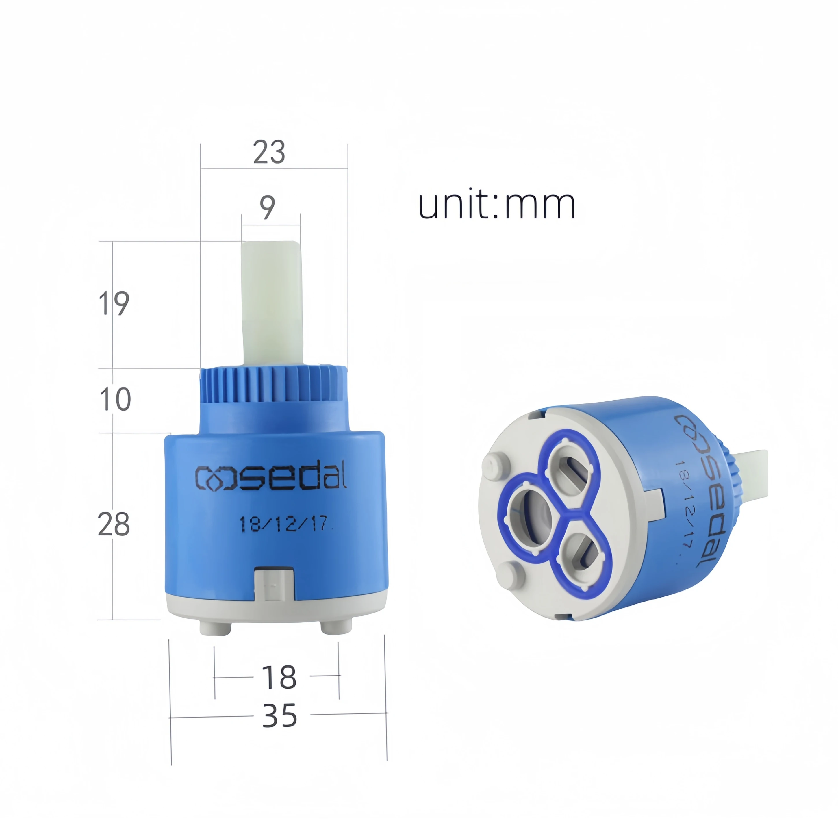 Tap Mixing Water Ceramic Valve Core Kitchen Basin Hot And Cold Water Faucet Valve Core Faucet Accessories 35/40MM Repair Parts