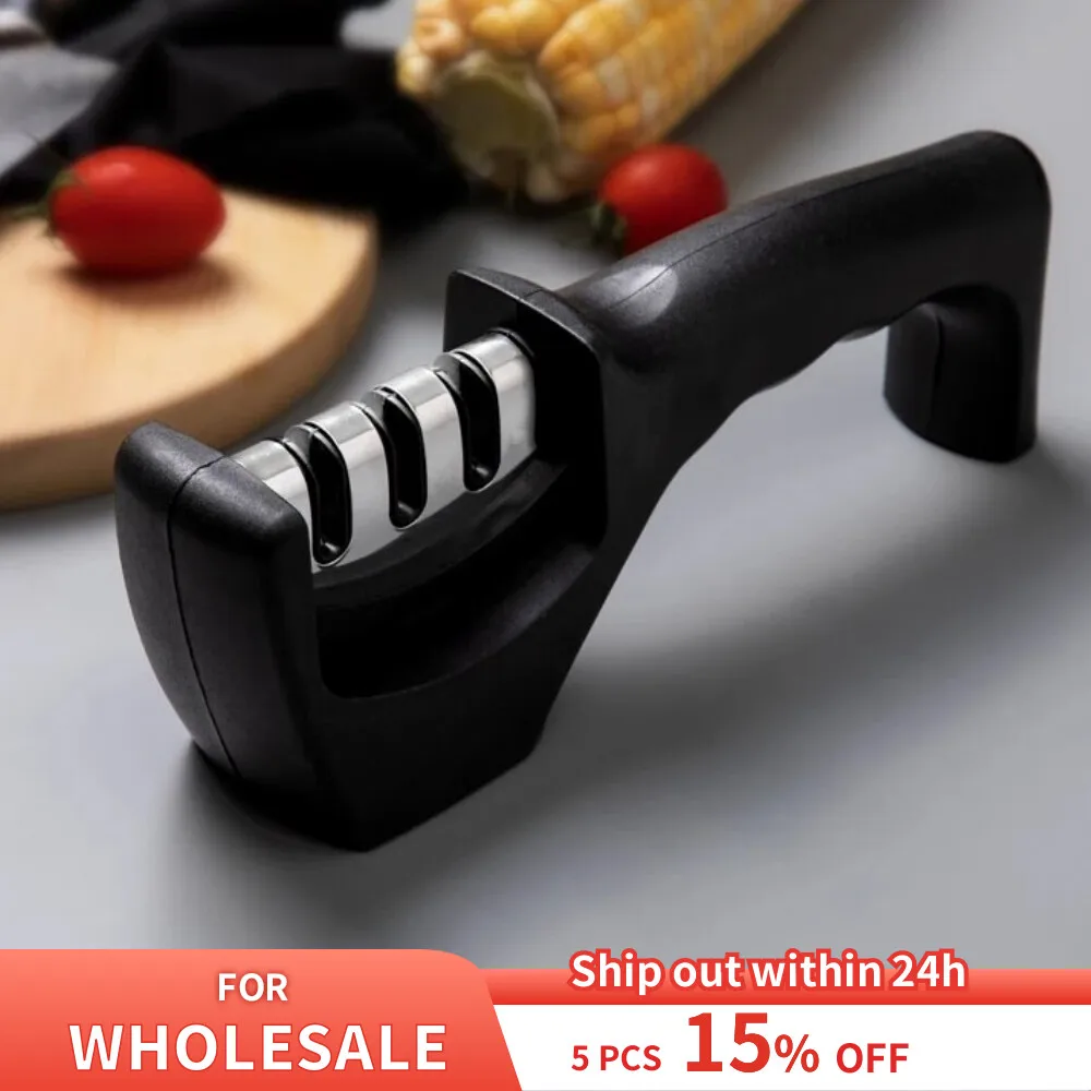 Stainless Steel Handheld Knife Sharpener With Non-slip Design, Thick And  Durable, Finger Safe