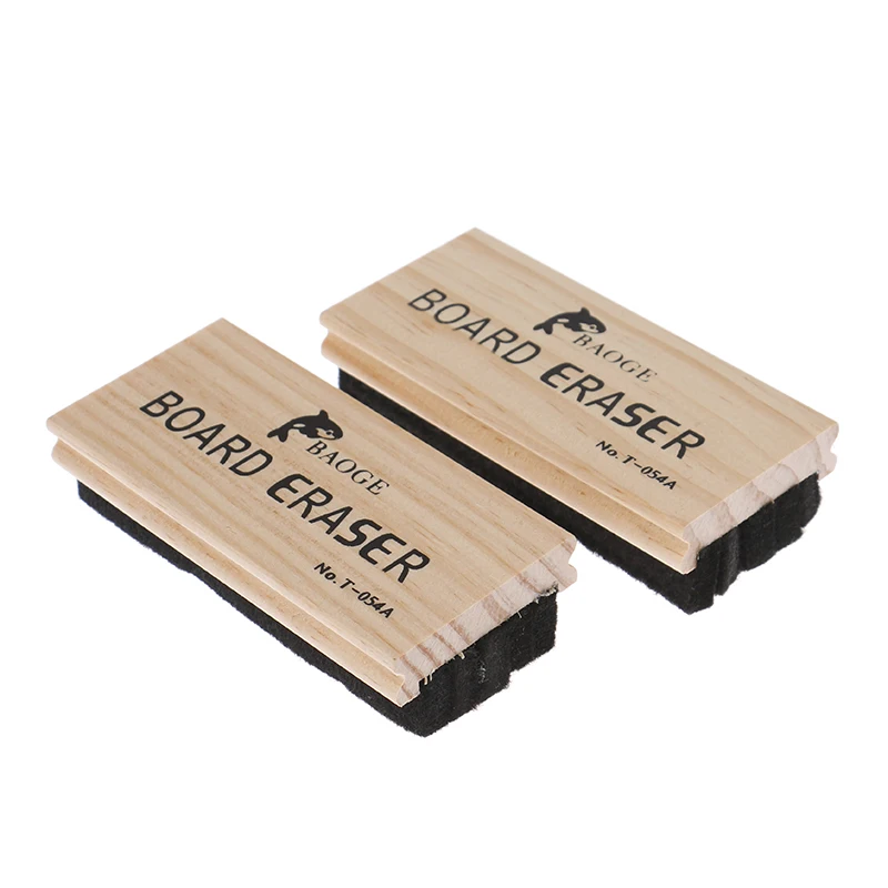 1pc Board Eraser Board Cleaner Blackboard Wool Felt Eraser Wooden Chalkboard Duster Classroom Cleaner Kit