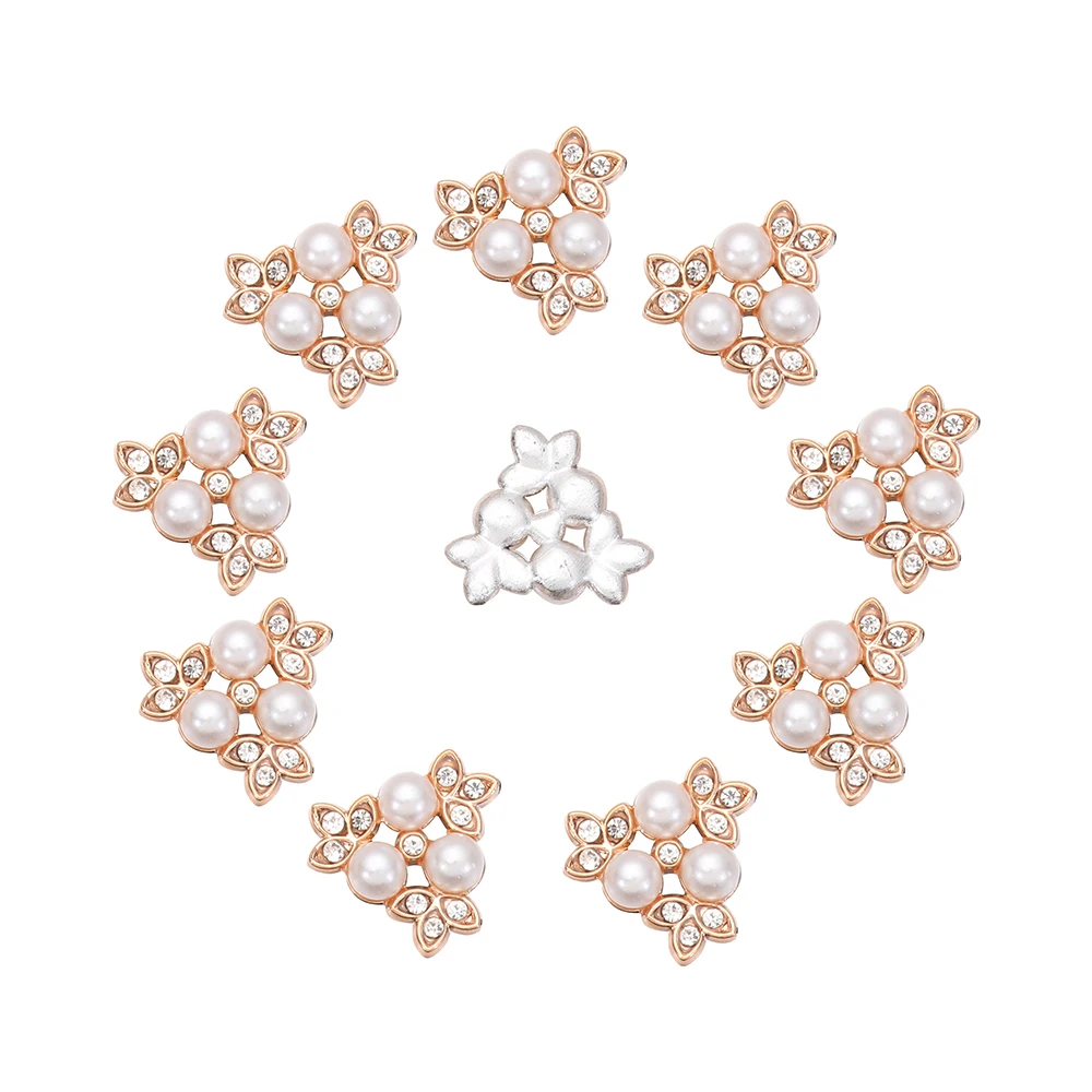 Lot De 10 Boutons Fantaisie Argentés – DIY Vêtements, Accessoires Cheveux Et Bijoux Femme