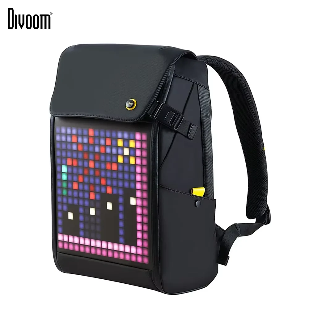 Divoom-男性用のpixooバックパック、ポータブルラップトップ