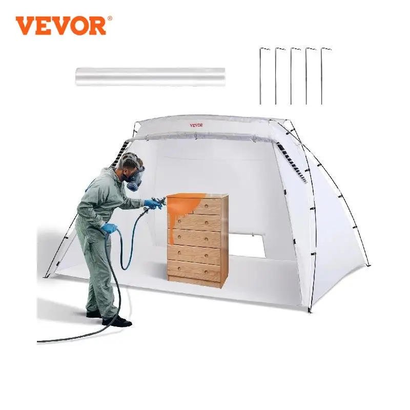 Vevor Portable Paint Booth Shelter 7.5x5.2x5.2/10x7x6ft Foldable