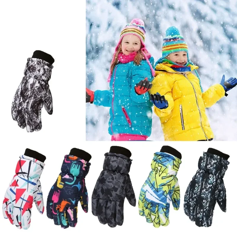

Ski Winter Must Non-slip Thicken Warm Waterproof Children Ski Gloves Snow Mitten