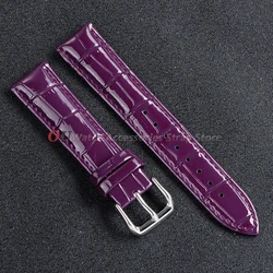 Premium Leather Watchband - Universal Replacement Strap - 22mm (PURPLE)