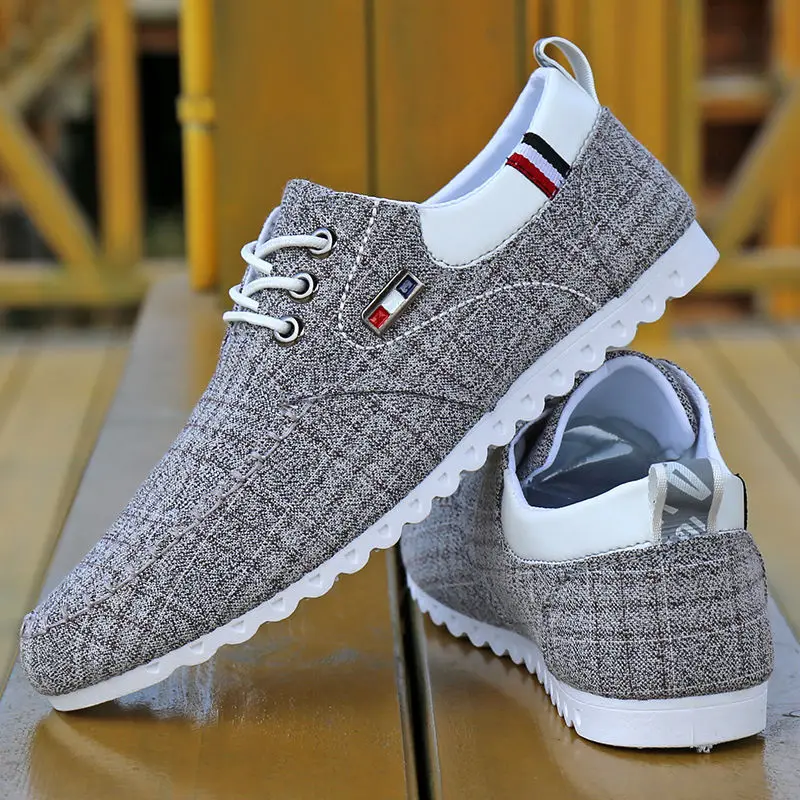 Hot selling Spring and Autumn Linen upper Breathable Men's Canvas Shoes Old Beijing Cloth Shoes Casual Shoes for men 3