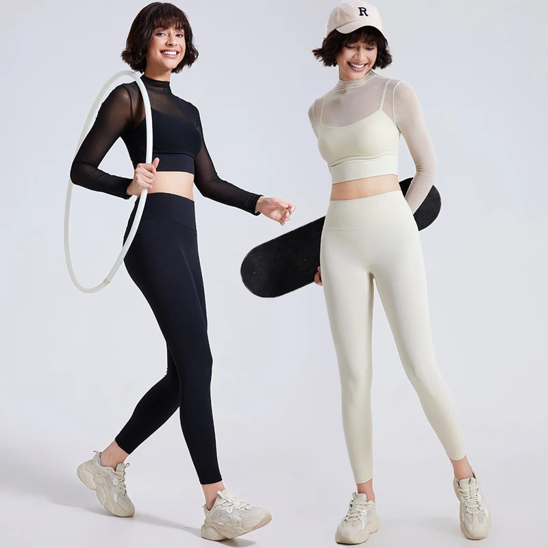Fitness Yoga Set Women Solid Color Gym Suit Super Stretch Breathable Running Sportswear Female Workout Clothes Two Pieces