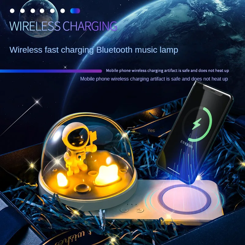 

Интеллектуальное Беспроводное зарядное устройство Bluetooth-Динамик романтическая красочная атмосфера