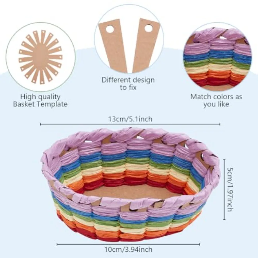 Raffia Basket Weaving Kit Set 4