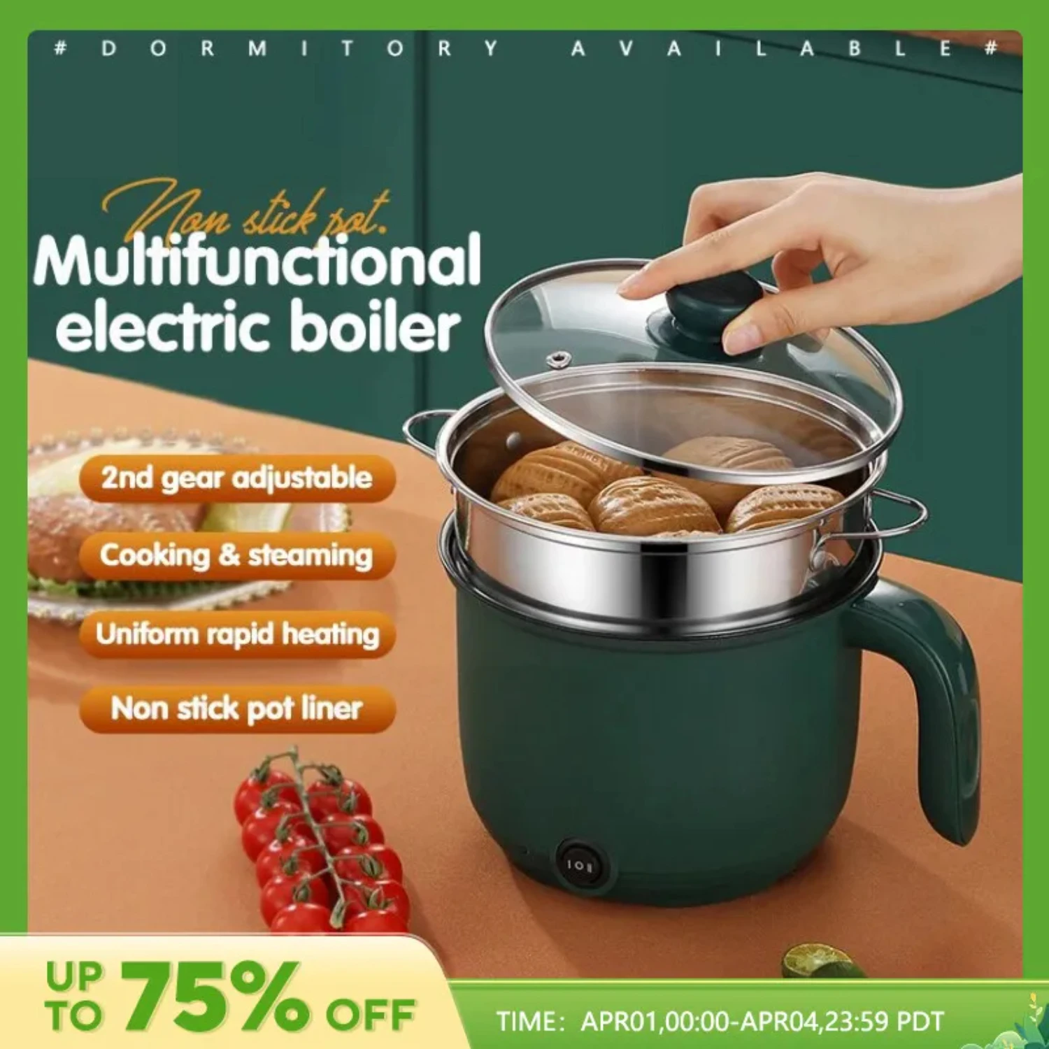 NEW Portable Mini Multifunctional Electric Rice Cooker-1.5L Capacity, Non-Stick Cooking Pot, with Safety Features-Perfect fo