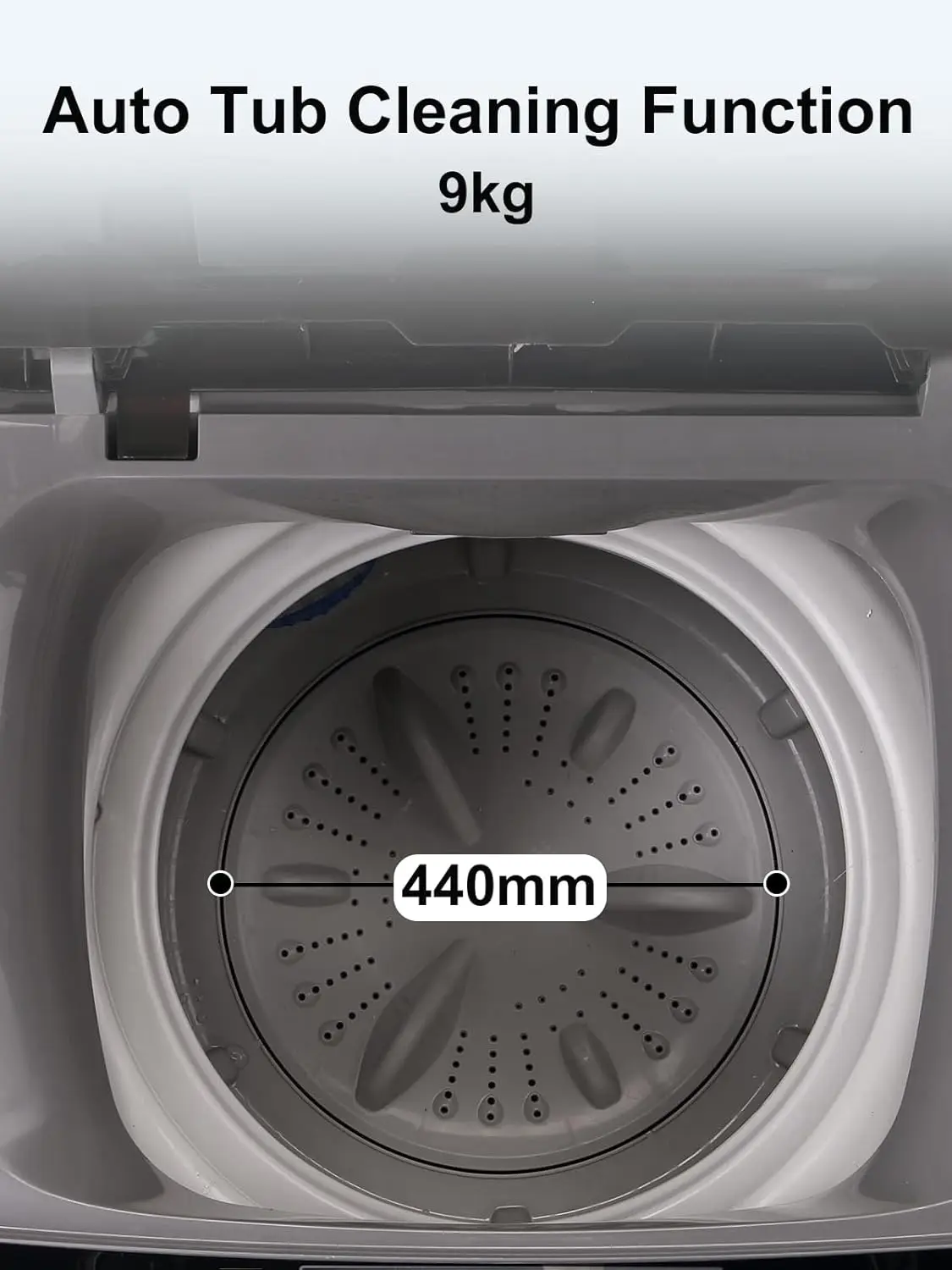 Full Automatic Washing Machine 25lbs Compact Portable Washing Machine with LED Display Drain Dump 10 Wash Programs