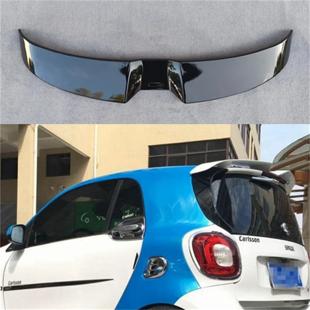 For Mercedes-Benz Smart Fortwo Forfour 453 Spoiler High Quality ABS Plastic  Primer Color Rear Trunk Wing Sport Kit Accessories