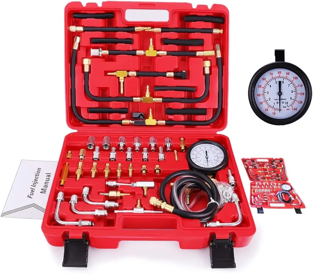 

Комплект тестеров давления для впрыска топлива BETOOLL Pro, Манометр 0-140 PSI