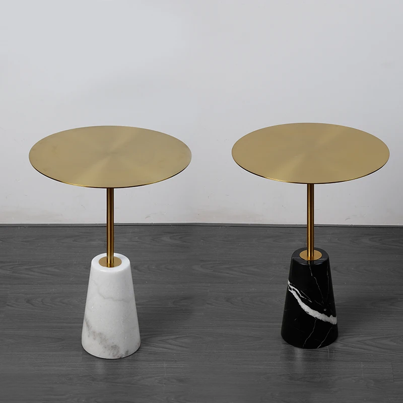 Tavolini Da Caffè Nordici Nidificanti In Marmo Design Moderno Flush Gold Tavolini Da Pranzo Rotondi Soggiorno Divano Tavolo Scrivania Sy50Ct