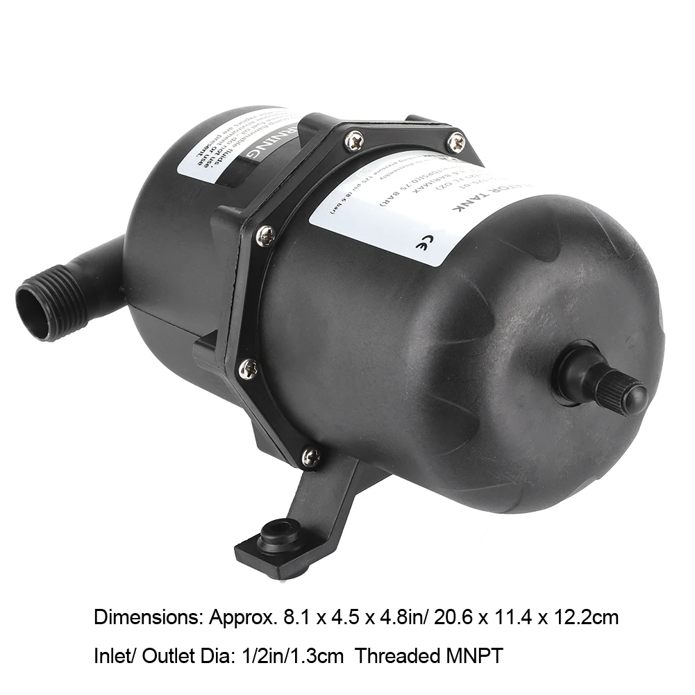 Marine Water Accumulator Tank Accumulator Pressure Tank Water Pump Flow Control 0.75 L 125PSI Water Accumulator Tank for Marine Boat Yacht RV