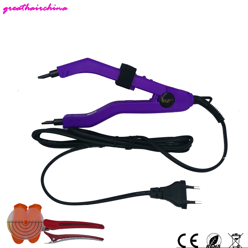 JR-609 Salon Professional Mini Iron Create Flawless Keratin Extensions at Home with Precision Heated Tips (Worldwide Voltage)