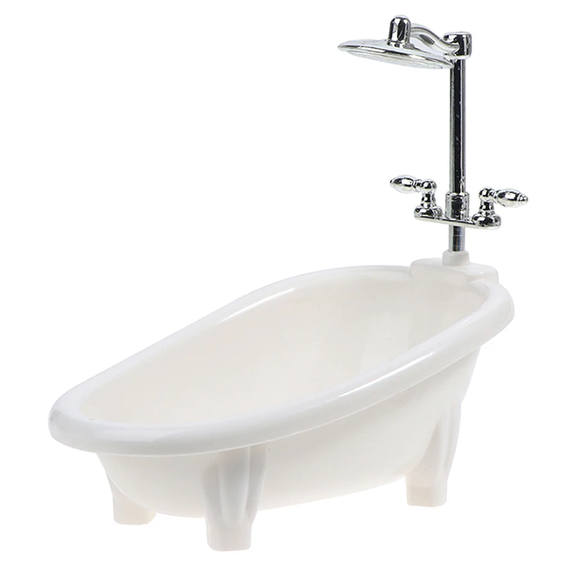 

Dollhouse Miniatures Mini Bathtub Furniture Bathroom For 1/6 Doll House Decor Accessories Kids Pretend Toy