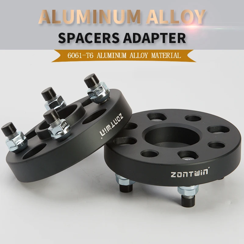 2PCS Wheel Spacers 10mm - 4x100 PCD, 56.6mm Center Bore For Chevy Aveo/Lova/Spark, Opel (Black)