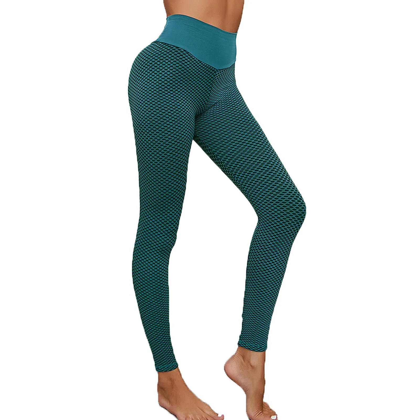 Breathable Grid Sport Tights Girl Push Up Yoga Pant Women Seamless Leggings High Waist Yoga Fitness leggings Gym Clothing outfit
