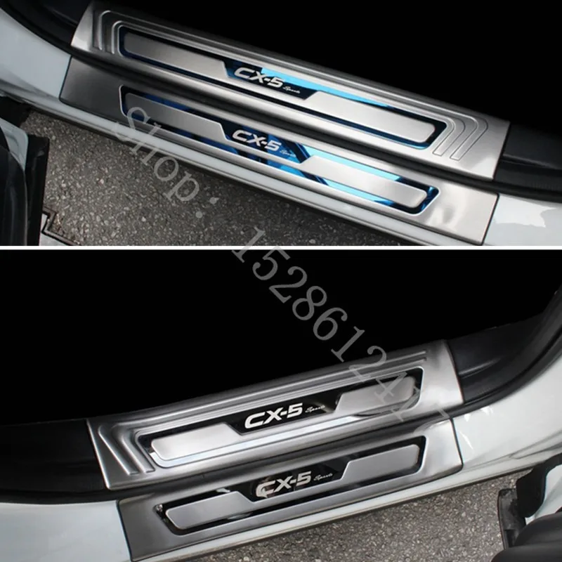 

Stainless Steel Door Sill Car door pedal decoration protection board Car for Mazda cx-5 2017 2018 2019-2024 Car Accessories