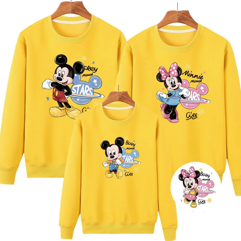 Parent Child Hoodie Cartoon Mickey Full Home Decoration Parent-child Activity Class Uniform Mother Child Mother Women's Clothing 2