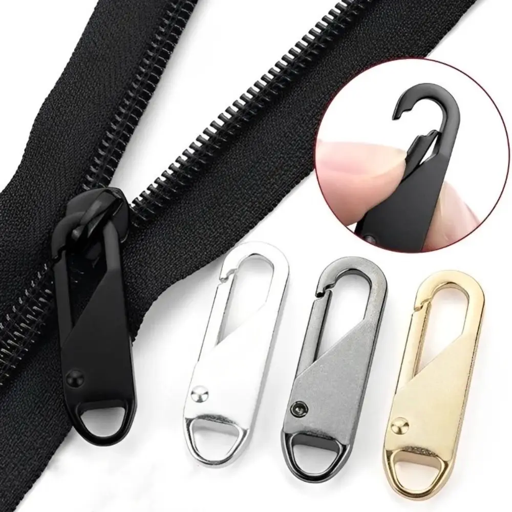 10Pcs Removable Sewing Craft Zipper Slider Puller Instant Zipper Repair Kit Replacement for Broken Bag Suitcase Head