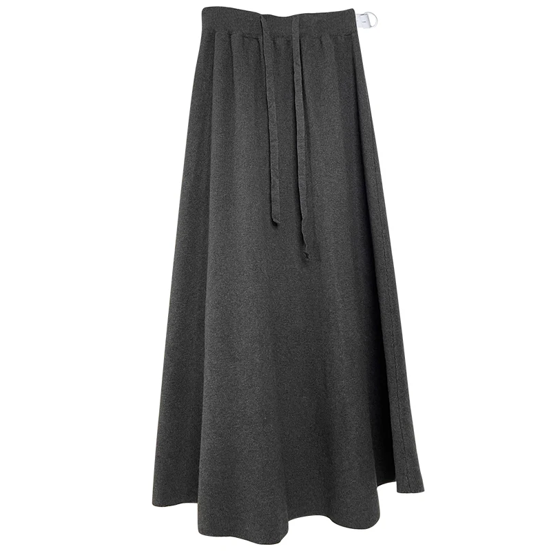 Autumn Winter Pregnant Woman Knitting Skirts Adjustable Waist Irregular Large Hem Maternity Umbrella Skirt Pregnancy Maxi Skirts