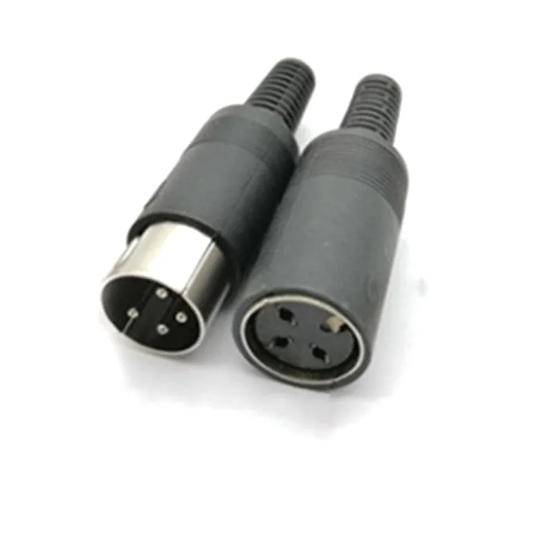 3 4 5 6 7 8 Pin DIN Wire Male Female Plug Socket Jack Solder Connector Chassis Cable Mount with Plastic Handle