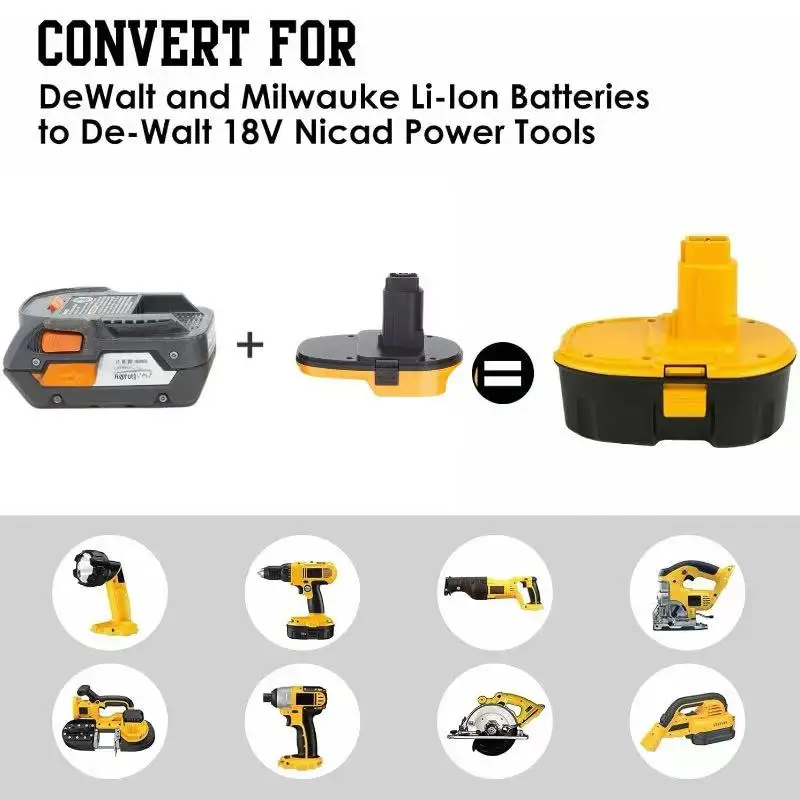 Adapter-Batteriekonverter für Ridgid/AEG 18V Lithium-Akku zu Dewalt 18V 20V Werkzeugkonverter (Werkzeuge und Akku nicht enthalten) – Detail 2