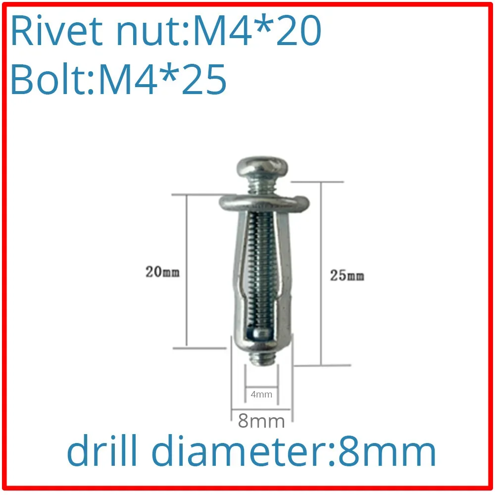 Screw Bolt Nut Set Screw Washer Nut Kit Rivet Nut Gun Rivet Nut Kit M4 M5 M6 M8 Petal Rivets Nut Car License Screw Jack Nut Metal Iron Base Clamp Fixed Plate Bolt For Automobile Motor Vehicle
