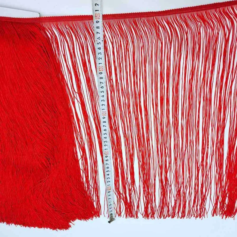 Long fringe Lace Clothing Accessories50 100cmcm Fabric Black and White Red Curtain Ribbon Dense