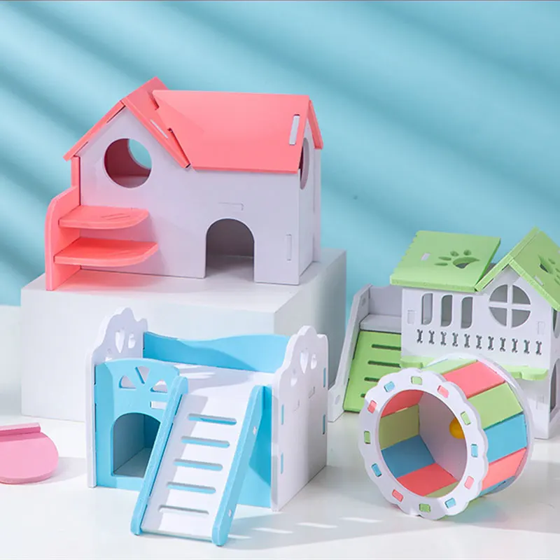 Small Pet House Hamster High Quality DIY Wooden Toys Guinea Pig