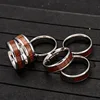 Stainless Steel Jewelry Inlaid Acacia Half Circle Life Tree Ring 5