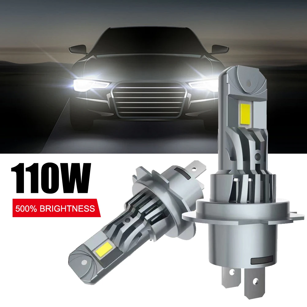 

Car LED Headlight Bulb 60000LM 110W H7/H1/H4 Bulbs LED Head Lamp High Power H11 3580 CSP Chips Mini Size Fan Car Light Fog Lamp