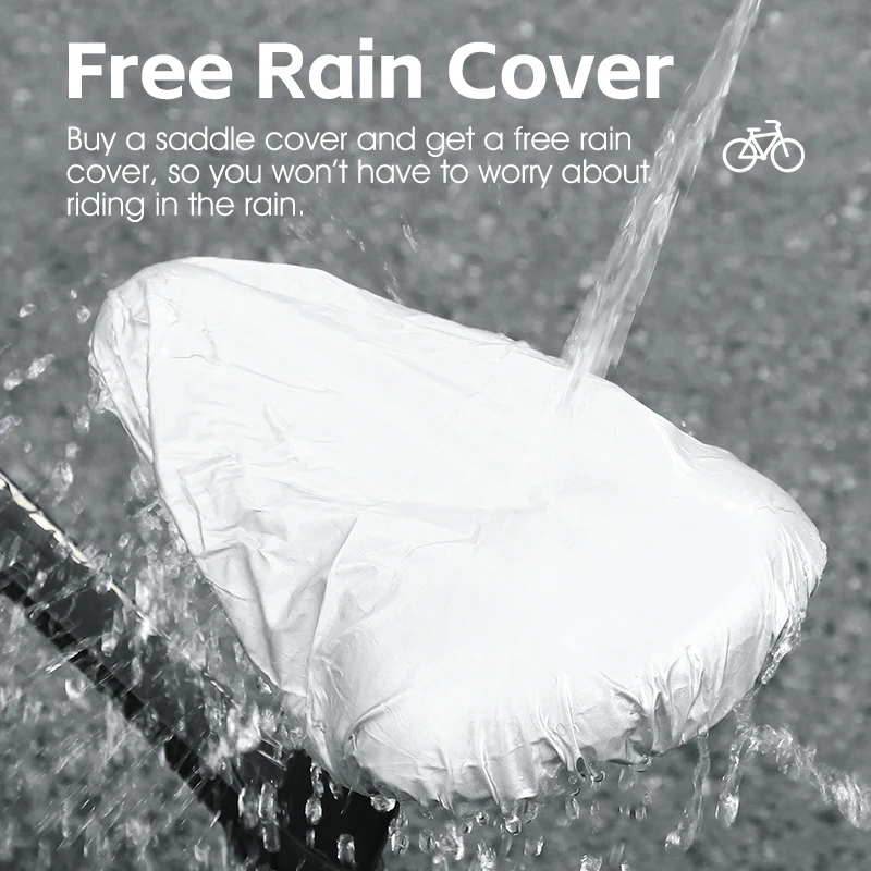 WEST BIKING Bicycle Saddle Cover Silicone Memory Foam High Elastic Cushion Cover Soft Shockproof Seat Cover MTB Bike Accessories