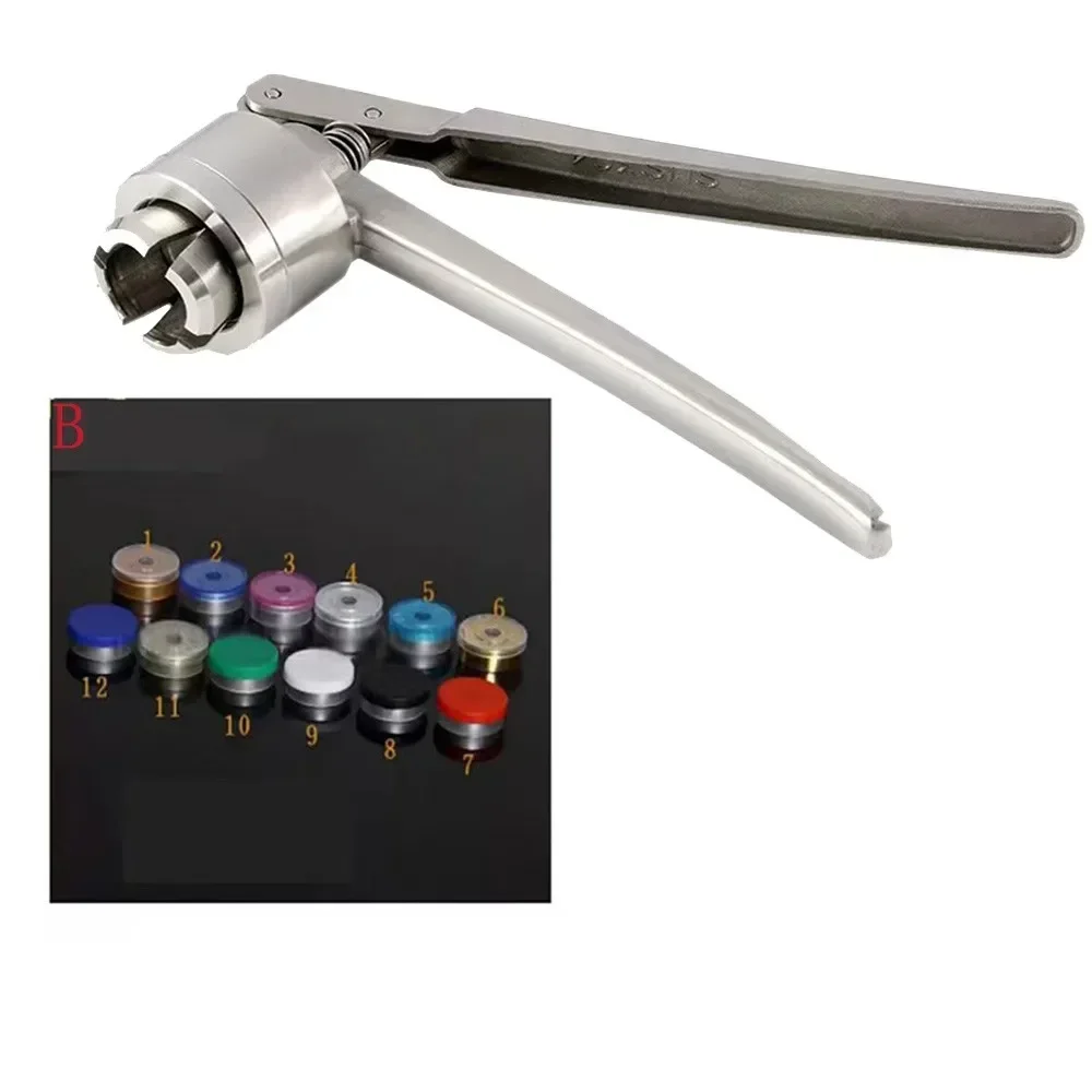 

New Stainless Vial Crimper 13/15/20mm Glass Bottle Sealing Capping Tools Round Handle