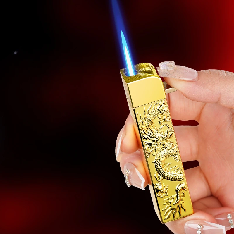 

Wholesale and Retail Wufu Golden Dragon Rocker Arm Metal Windproof Lighter Trending on TikTok Same Style Valentine Gift Gift