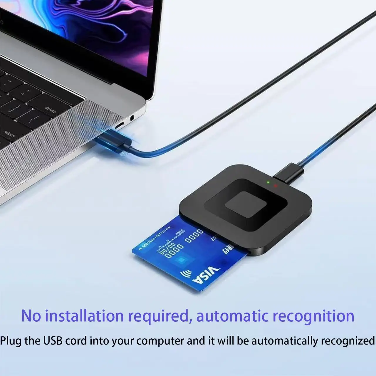 Smart Card Reader for Business and Finance - USB 2.0 Square Reader