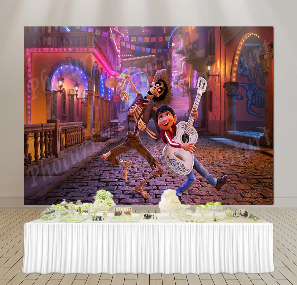 Coco Happy Birthday Photo Backdrops Mexican Fiesta Style