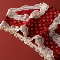 Ensemble de culottes triangulaires pour le jour de noël, sous-vêtements pour femmes, slips en coton, Lingerie Sexy, sous-vêtements intimes en dentelle sans couture 6