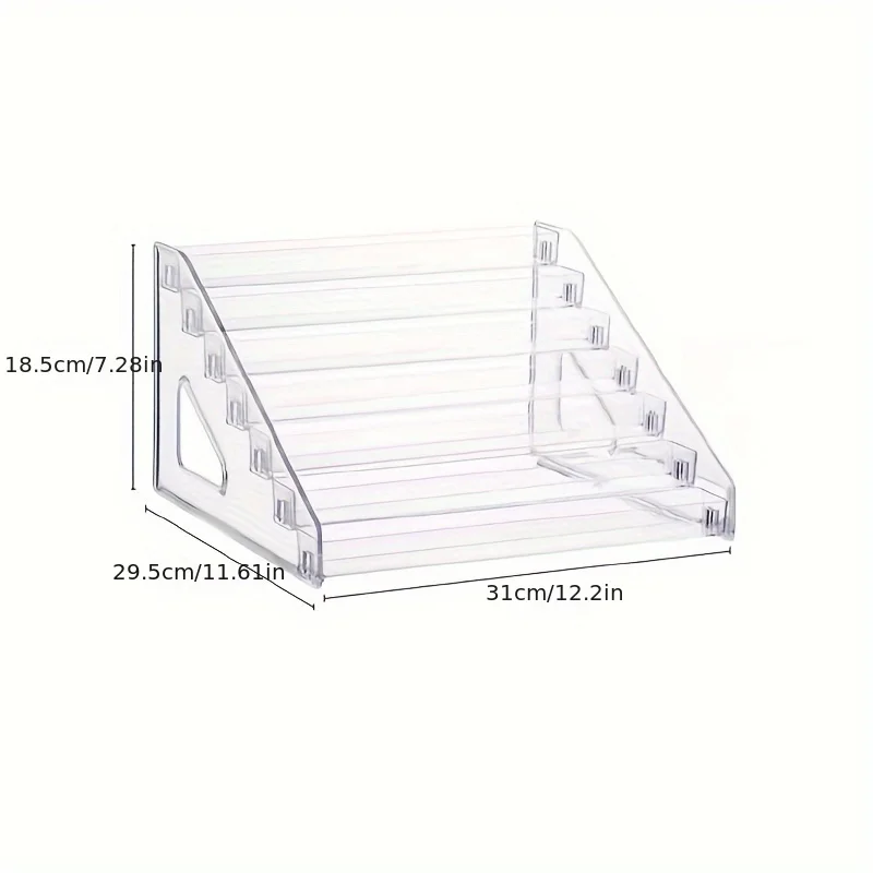 7-Layer Trapezoidal Nail Polish Display Rack Transparent Acrylic Lipstick Eye Shadow Nail Desktop Cosmetics Storage Rack 4