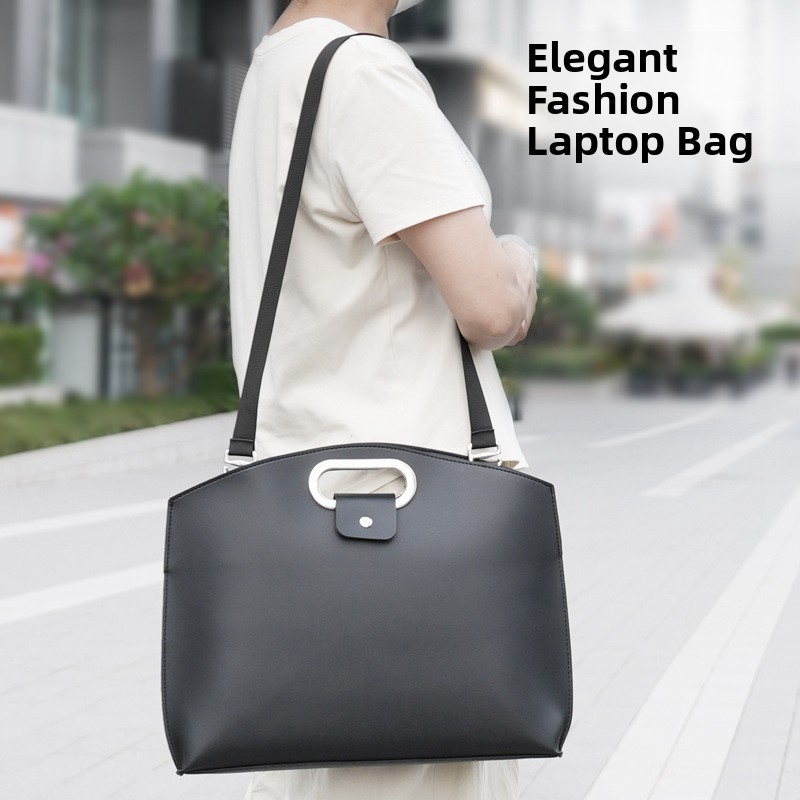Large Capacity 13.3 Inch Laptop Bag with Shoulder Strap Huawei 14 Inch MacBookPro 15 Inch Computer Bag Waterproof Shockproof PU